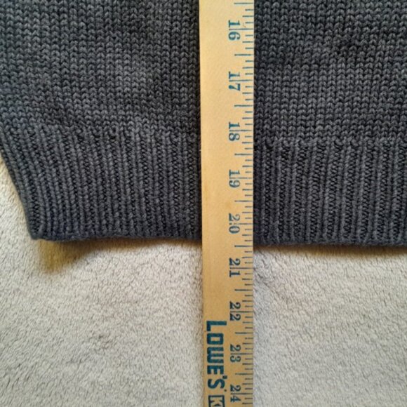 Embroidered Cottage Core Oversized Sweater Womens XS  PrairieCore Gray Flowers - Picture 6 of 8